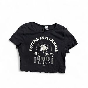 Black Hippie Crop Top